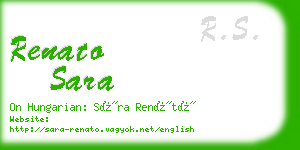 renato sara business card